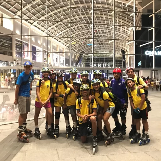 Students at The Skate Academy's Singapore skating camp